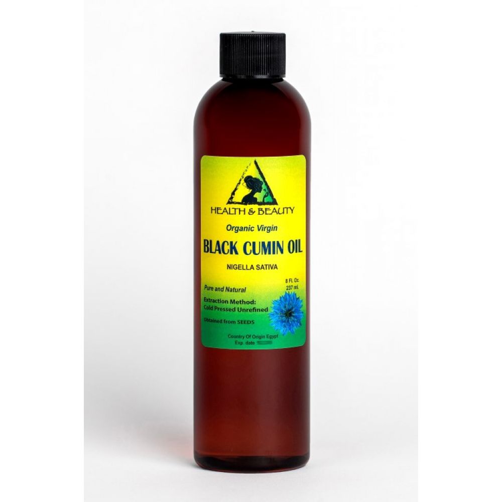 Black cumin seed oil unrefined organic virgin raw cold pressed fresh